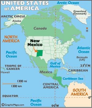 USA Map with NM highlighted