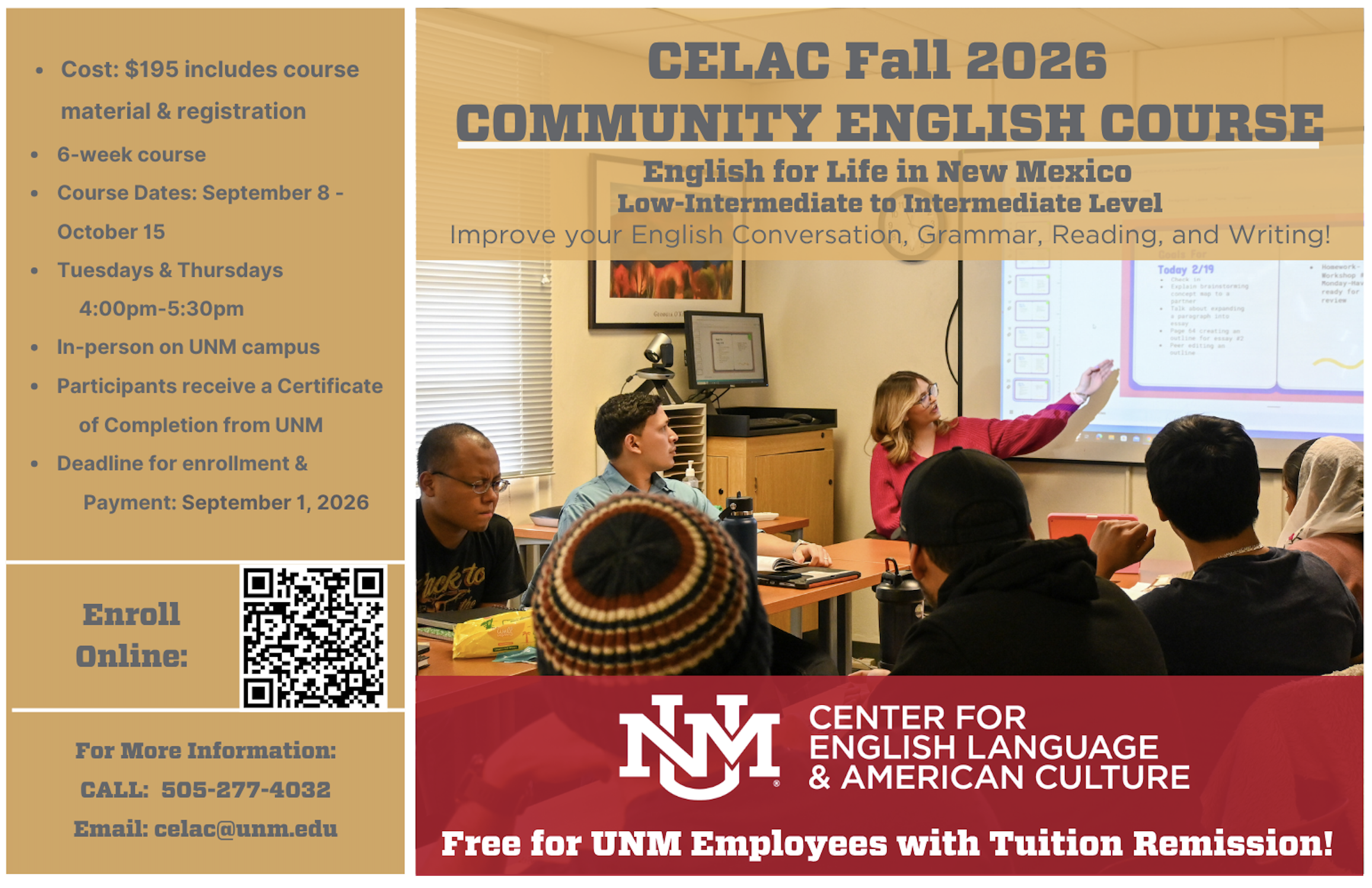 Community Course English Fall 2026