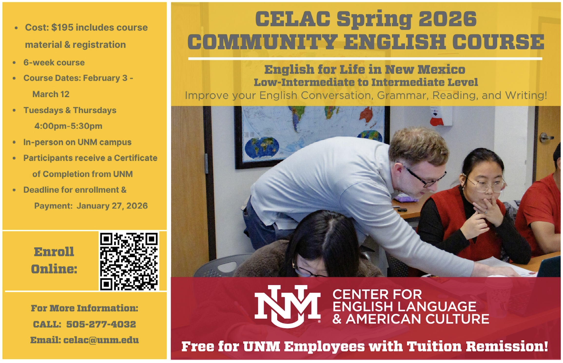 community course spring 2026 english